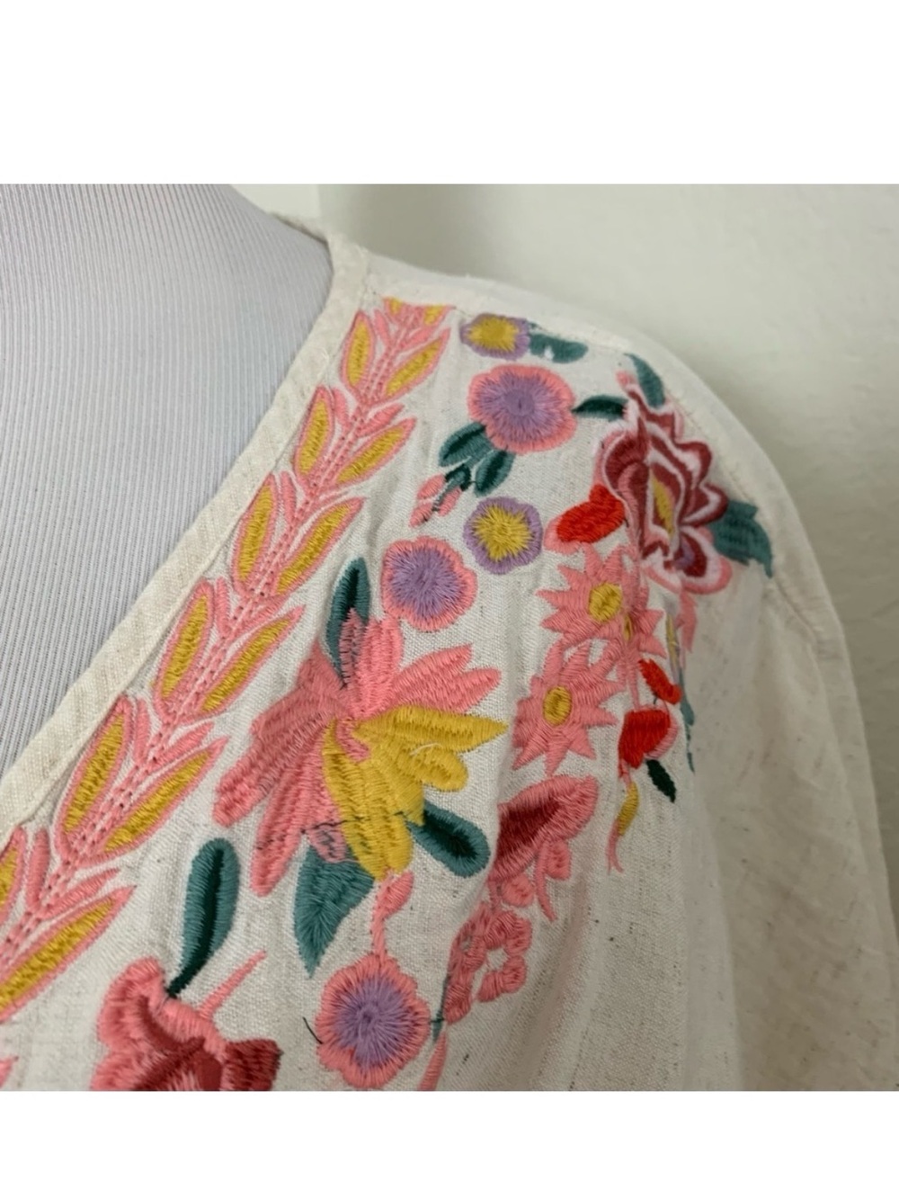 World Market Embroidered Boho Midi/Maxi Dress – S/M - Picture 7 of 11